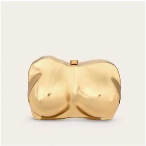 Stunning Cult Gaia Reina Clutch Handbag - NWT Brushed Brass